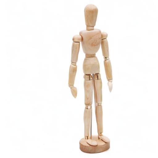 Amazon | 1個 木製 人形模型 身長 デッサンモデル インテリアに リング